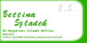 bettina szladek business card